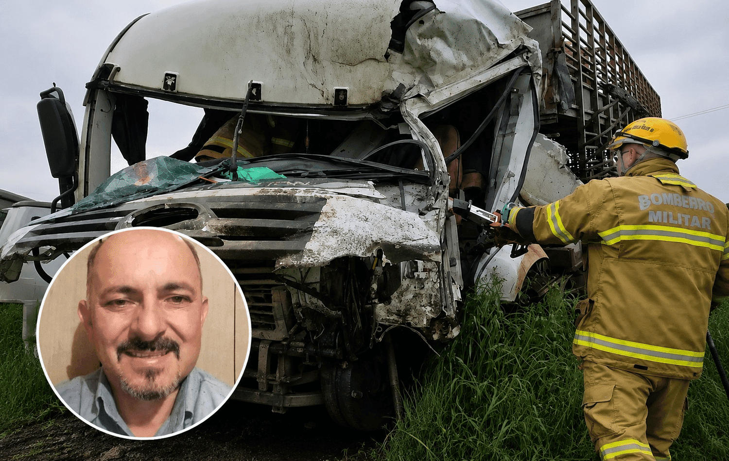 Caminhoneiro de Caiçara morre em grave acidente na ERS-463
