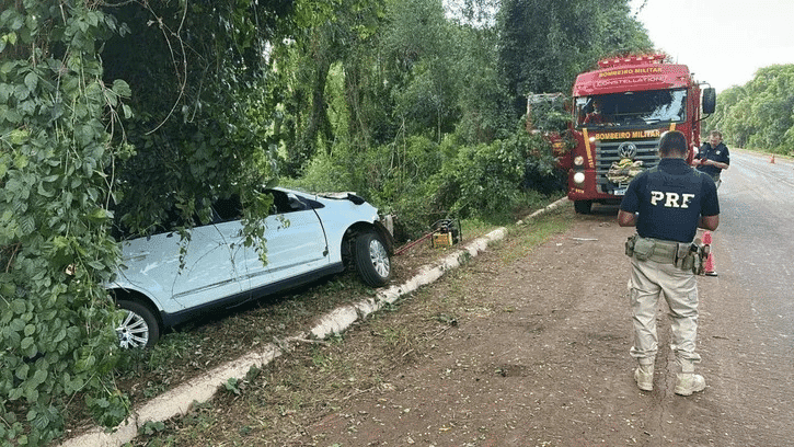 Acidente em Palmeira das Missões deixa um homem morto e uma mulher e criança feridas 