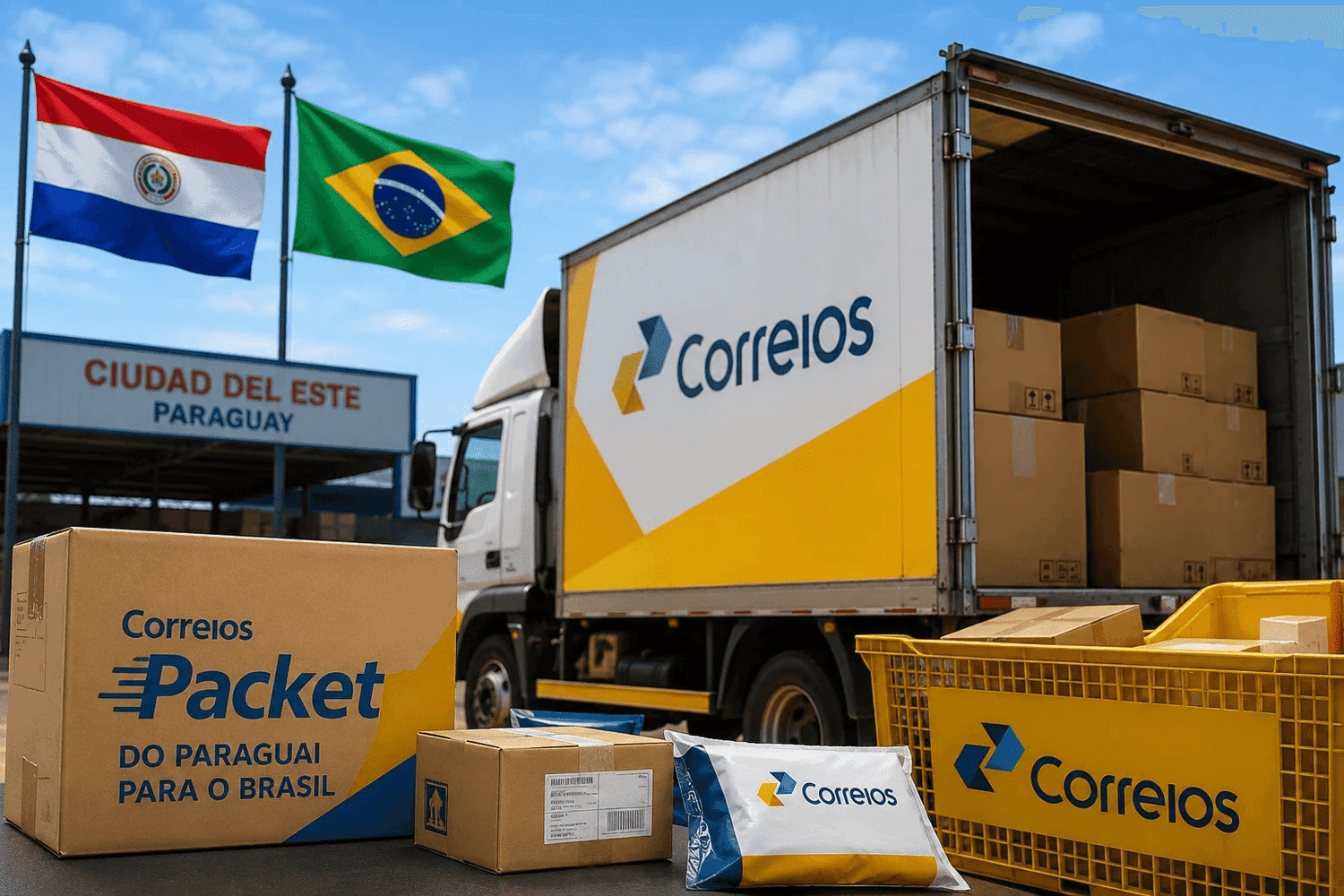 Correios começam a entregar no Brasil compras feitas em lojas do Paraguai