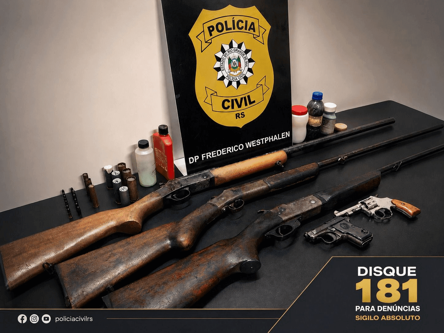 Homem é preso por posse ilegal de arma de fogo no Distrito de Castelinho em FW