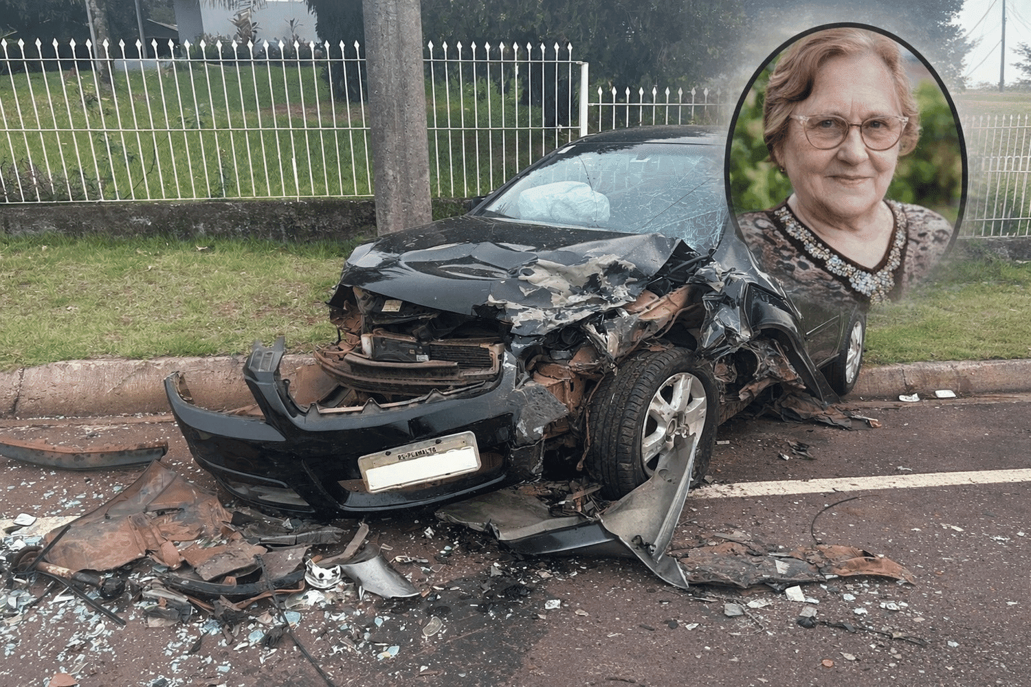 Idosa morre no dia do seu aniversário em grave acidente na ERS-324, em Planalto